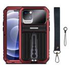 For iPhone 13 Armor Shockproof Splash-proof Dust-proof Phone Case with Holder(Red) - 1