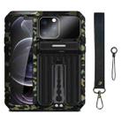 For iPhone 13 Pro Max Armor Shockproof Splash-proof Dust-proof Phone Case with Holder (Camouflage) - 1