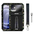 For iPhone 12 Armor Shockproof Splash-proof Dust-proof Phone Case with Holder(Camouflage) - 1