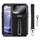 For iPhone 12 Pro Armor Shockproof Splash-proof Dust-proof Phone Case with Holder(Black) - 1