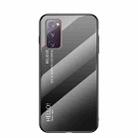 For Samsung Galaxy S20 FE Gradient Color Painted TPU Edge Glass Case(Gradient Black Grey) - 1