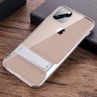 For iPhone 11 Pro Max Crystal Shockproof TPU + PC Case with Holder(Space Silver) - 1