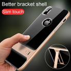 For iPhone XS Max Crystal Shockproof TPU + PC Case with Holder(Gold) - 5