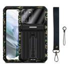 For Samsung Galaxy S21+ 5G Armor Shockproof Splash-proof Dust-proof Phone Case with Holder(Camouflage) - 1