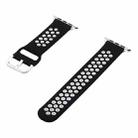 Silicone Strap Watch Band For Apple Watch Series 8&7 41mm / SE 2&6&SE&5&4 40mm / 3&2&1 38mm(Black White) - 1