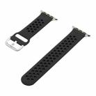 Silicone Strap Watch Band For Apple Watch Series 8&7 41mm / SE 2&6&SE&5&4 40mm / 3&2&1 38mm(Dark Grey + Black) - 1