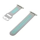 Silicone Strap Watch Band For Apple Watch Ultra 49mm / Series 8&7 45mm / SE 2&6&SE&5&4 44mm / 3&2&1 42mm(Grey Blue) - 1