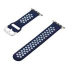 Silicone Strap Watch Band For Apple Watch Ultra 49mm&Watch Ultra 2 49mm / Series 9&8&7 45mm / SE 3&SE 2&6&SE&5&4 44mm / 3&2&1 42mm(Blue White) - 1