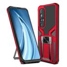 For Xiaomi Mi 10S Armor 2 in 1 PC + TPU Magnetic Shockproof Case with Foldable Holder(Red) - 1