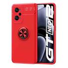 For OPPO Realme GT Neo2 Metal Ring Holder 360 Degree Rotating TPU Phone Case(Red) - 1