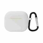 Wireless Earphone Silicone Protective Case with Hook for AirPods 3(White) - 1