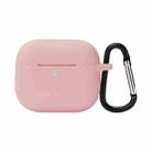Wireless Earphone Silicone Protective Case with Hook for AirPods 3(Pink) - 1