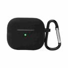 Wireless Earphone Silicone Protective Case with Hook for AirPods 3(Black) - 1