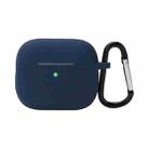 Wireless Earphone Silicone Protective Case with Hook for AirPods 3(Midnight Blue) - 1