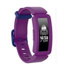 For Fitbit Inspire HR / Ace 2 Silicone Smart Watch  Watch Band(Purple + Blue Buckle) - 1