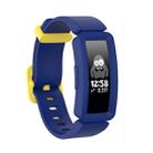 For Fitbit Inspire HR / Ace 2 Silicone Smart Watch  Watch Band(Blue + Yellow Buckle) - 1