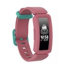 For Fitbit Inspire HR / Ace 2 Silicone Smart Watch  Watch Band(Red + Green Buckle) - 1