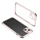 For iPhone 13 Four Corners Shockproof Metal Frame Phone Case(Pink) - 1