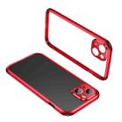 For iPhone 13 Four Corners Shockproof Metal Frame Phone Case(Red) - 1