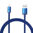 Baseus CAJY000003 Crystal Shine Series 2.4A USB to 8 Pin Fast Charging Data Cable, Cable Length:1.2m(Blue) - 1