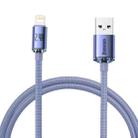 Baseus CAJY000005 Crystal Shine Series 2.4A USB to 8 Pin Fast Charging Data Cable, Cable Length:1.2m(Purple) - 1