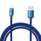 Baseus CAJY000103 Crystal Shine Series 2.4A USB to 8 Pin Fast Charging Data Cable, Cable Length:2m(Blue) - 1