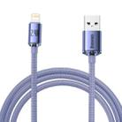 Baseus CAJY000105 Crystal Shine Series 2.4A USB to 8 Pin Fast Charging Data Cable, Cable Length:2m(Purple) - 1