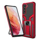 For Samsung Galaxy S20 FE Armor 2 in 1 Magnetic Shockproof Phone Case with Foldable Holder(Red) - 1