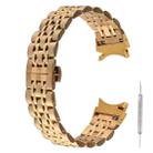 For Samsung Galaxy Watch4 40mm/44mm Seven-bead Stainless Steel Watch Band(Gold) - 1