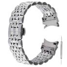 For Samsung Galaxy Watch4 40mm/44mm Seven-bead Stainless Steel Watch Band(Silver) - 1