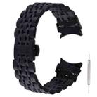 For Samsung Galaxy Watch4 40mm/44mm Seven-bead Stainless Steel Watch Band(Black) - 1