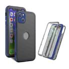Skin Feel 360 Degrees Full Package PC + TPU Combination Phone Case For iPhone 13 mini(Blue) - 1