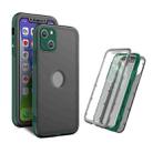 Skin Feel 360 Degrees Full Package PC + TPU Combination Phone Case For iPhone 13 mini(Dark Green) - 1