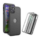 Skin Feel 360 Degrees Full Package PC + TPU Combination Phone Case For iPhone 12 Pro Max(Black) - 1