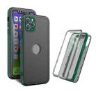 Skin Feel 360 Degrees Full Package PC + TPU Combination Phone Case For iPhone 12 Pro Max(Dark Green) - 1
