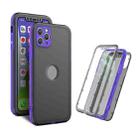 Skin Feel 360 Degrees Full Package PC + TPU Combination Phone Case For iPhone 12 Pro Max(Purple) - 1