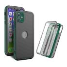 Skin Feel 360 Degrees Full Package PC + TPU Combination Phone Case For iPhone 12(Dark Green) - 1