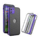 Skin Feel 360 Degrees Full Package PC + TPU Combination Phone Case For iPhone 12(Purple) - 1
