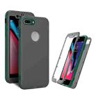 Skin Feel 360 Degrees Full Package PC + TPU Combination Phone Case For iPhone 8 Plus & 7 Plus(Dark Green) - 1