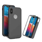 For iPhone XS Max Skin Feel 360 Degrees Full Package PC + TPU Combination Phone Case(Black) - 1