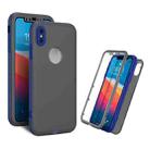 Skin Feel 360 Degrees Full Package PC + TPU Combination Phone Case For iPhone XS Max(Blue) - 1