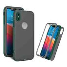 Skin Feel 360 Degrees Full Package PC + TPU Combination Phone Case For iPhone XS Max(Dark Green) - 1