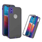 For iPhone XS Max Skin Feel 360 Degrees Full Package PC + TPU Combination Phone Case(Purple) - 1