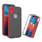Skin Feel 360 Degrees Full Package PC + TPU Combination Phone Case For iPhone XR(Red) - 1