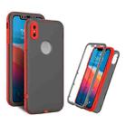 Skin Feel 360 Degrees Full Package PC + TPU Combination Phone Case For iPhone X / XS(Red) - 1