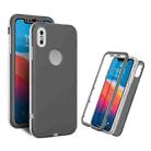 Skin Feel 360 Degrees Full Package PC + TPU Combination Phone Case For iPhone X / XS(Grey) - 1