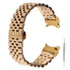 For Samsung Galaxy Watch4 40mm/44mm Five-bead Stainless Steel Watch Band(Gold) - 1