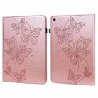 For Huawei MatePad T10S Embossed Butterfly Pattern Horizontal Flip Leather Tablet Case(Pink) - 1