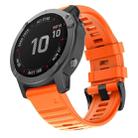 For Garmin Fenix 6 22mm Silicone Smart Watch Watch Band(Orange) - 1