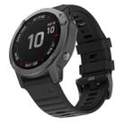 For Garmin Fenix 6 22mm Silicone Smart Watch Watch Band(Black) - 1
